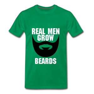 Real Men Grow Beards - kelly green