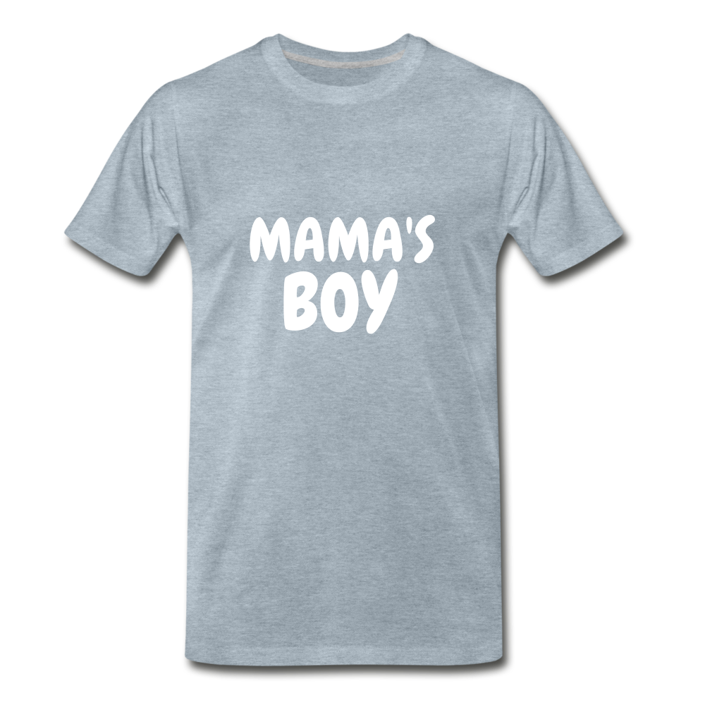 Mama's Boy - heather ice blue