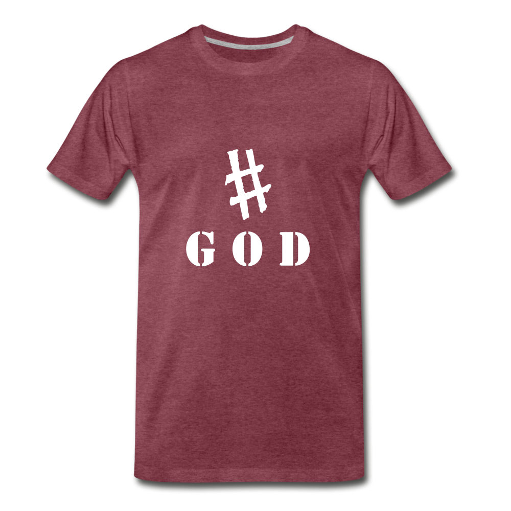 Hashtag GOD - heather burgundy