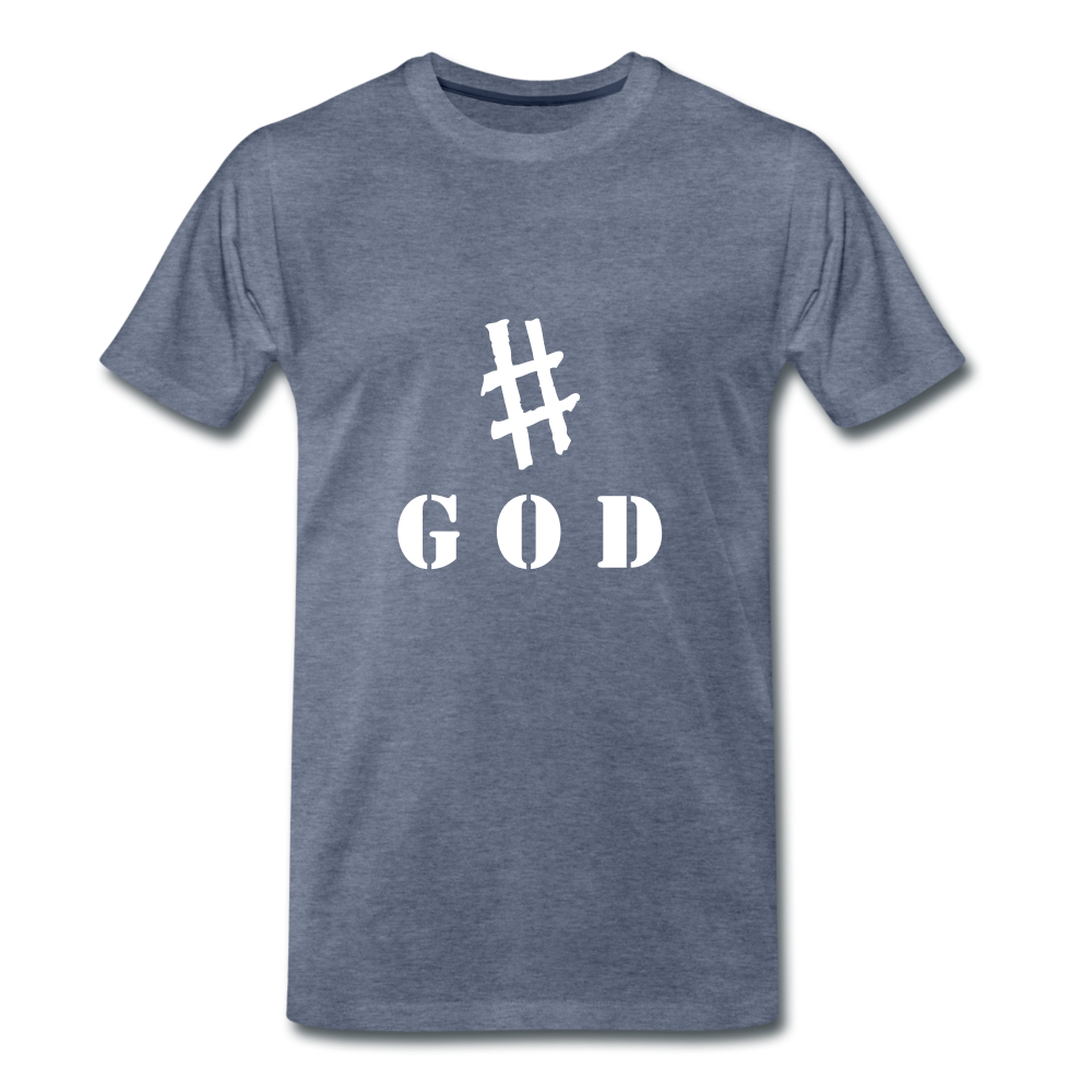 Hashtag GOD - heather blue