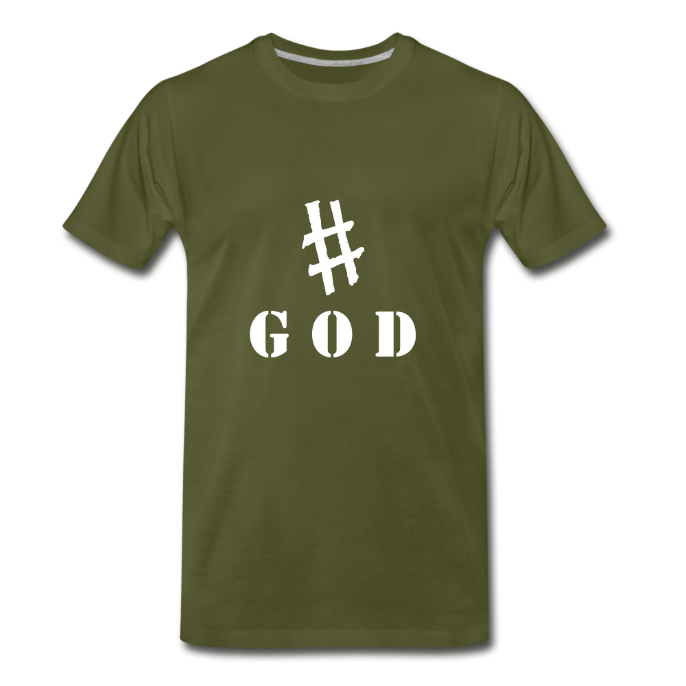 Hashtag GOD - olive green