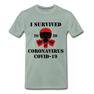 SURVIVED COVID-19 - steel green