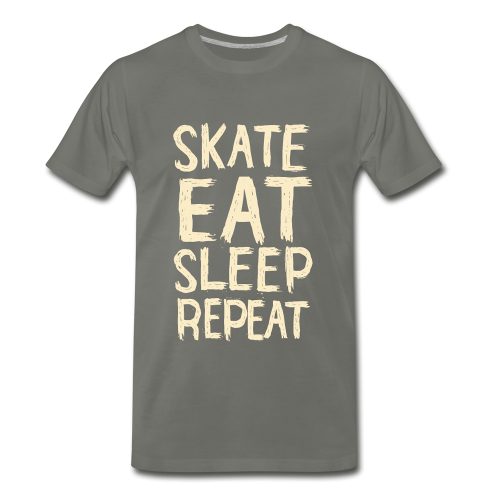 Skate, Eat, Sleep, Repeat - asphalt gray