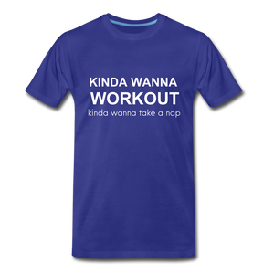 Workout/Nap Tee - royal blue