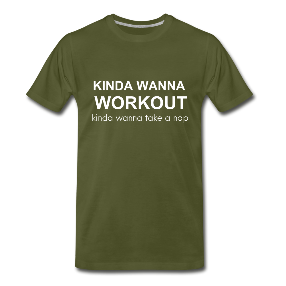 Workout/Nap Tee - olive green