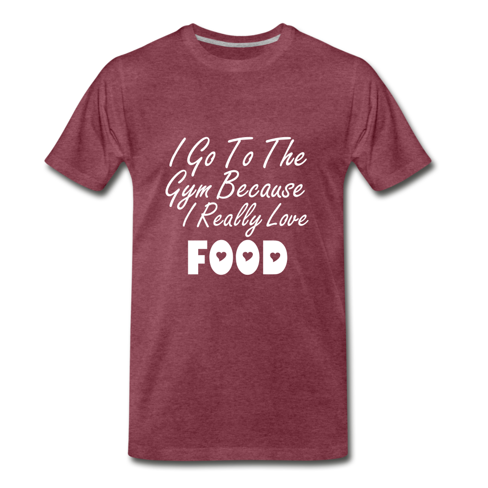 Love Food Tee - heather burgundy