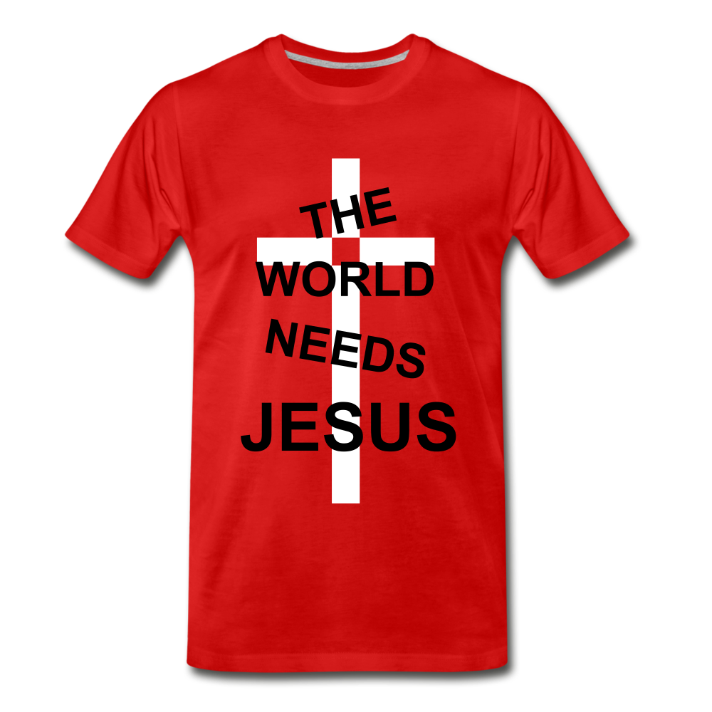 The World Needs Jesus - red