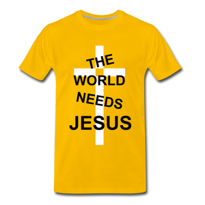 The World Needs Jesus - sun yellow