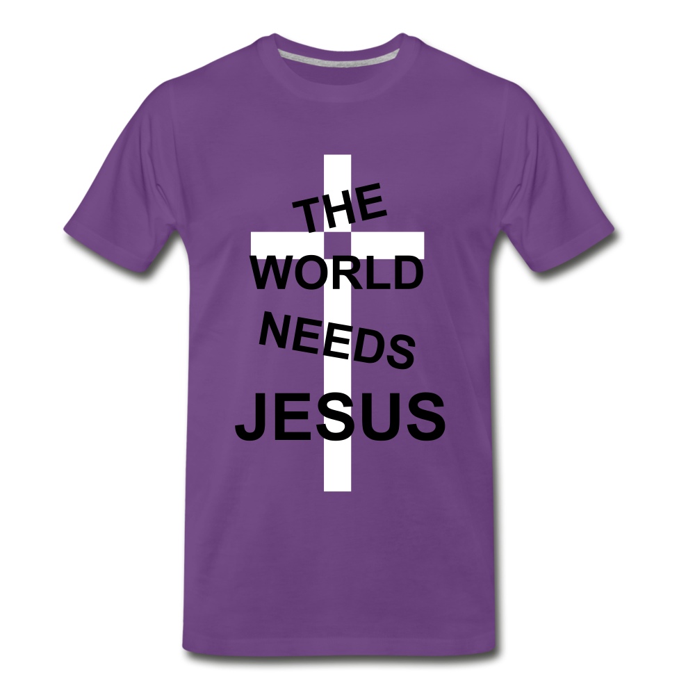 The World Needs Jesus - purple