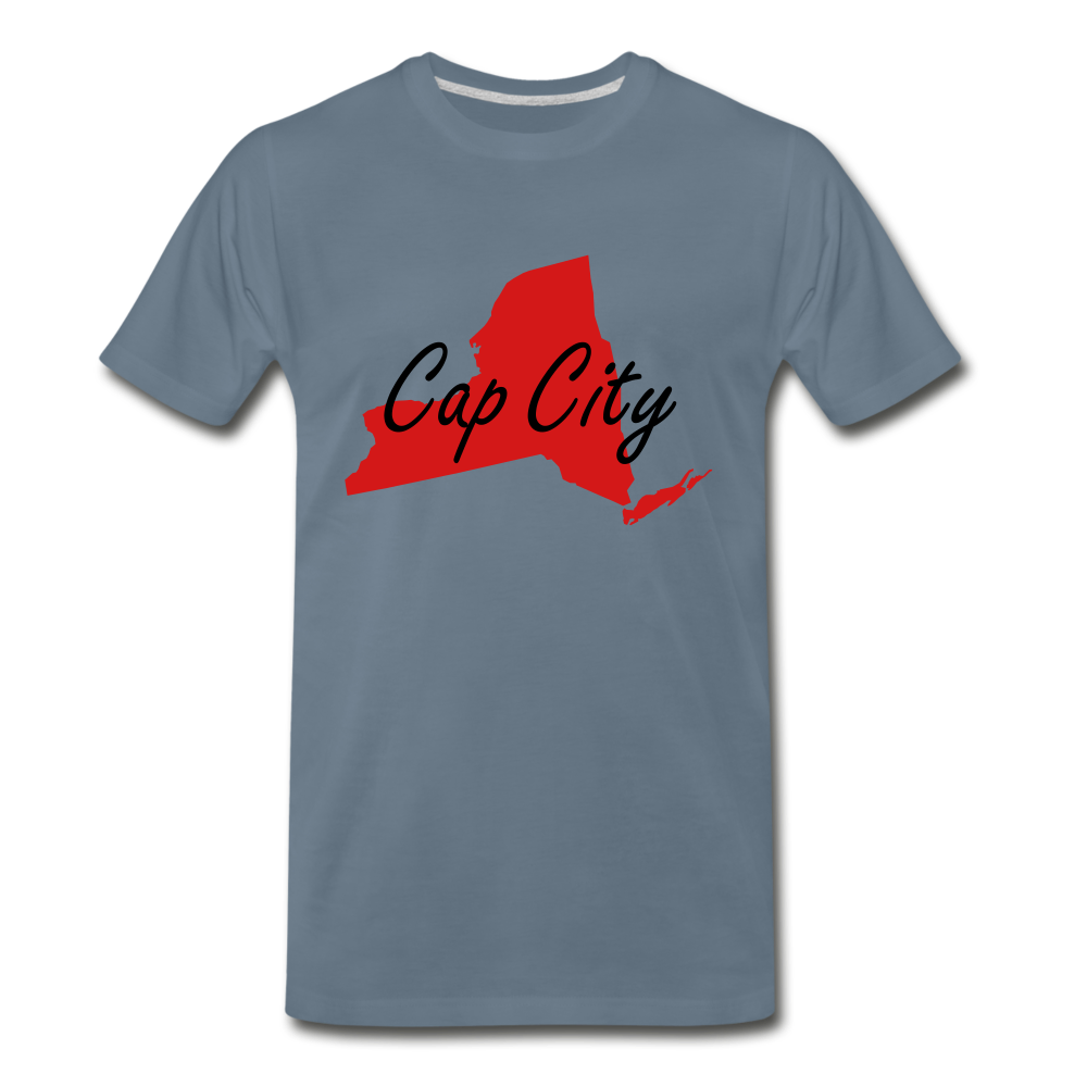 Cap City Tee. - steel blue