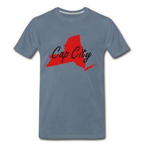 Cap City Tee. - steel blue