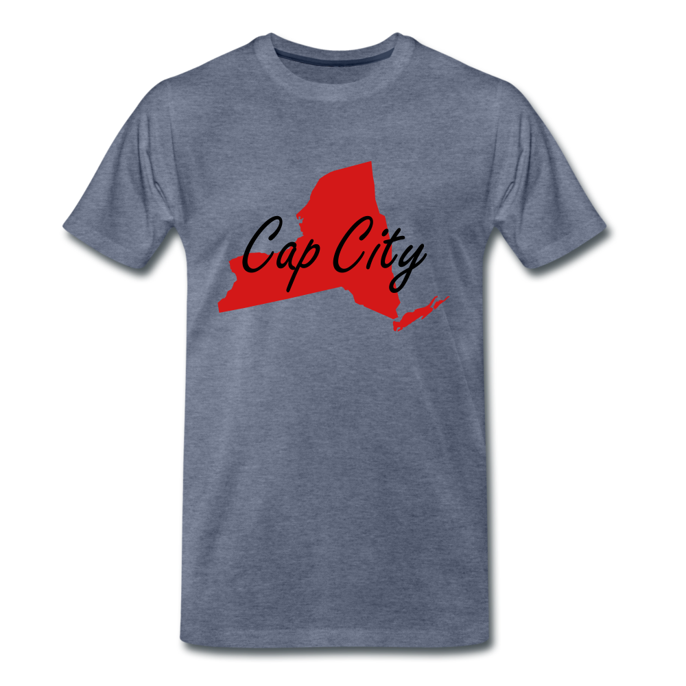 Cap City Tee. - heather blue