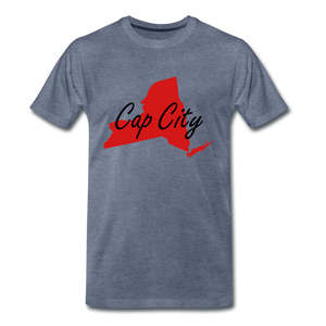 Cap City Tee. - heather blue