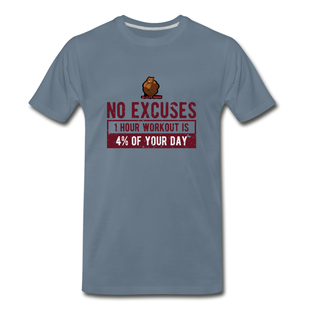 No Excuses, workout - steel blue
