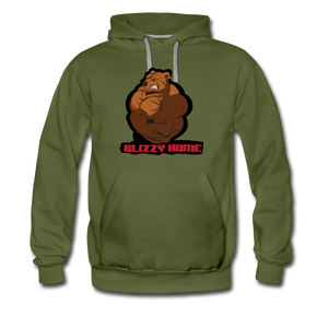Blizzy Home Signature Hoodie. - olive green