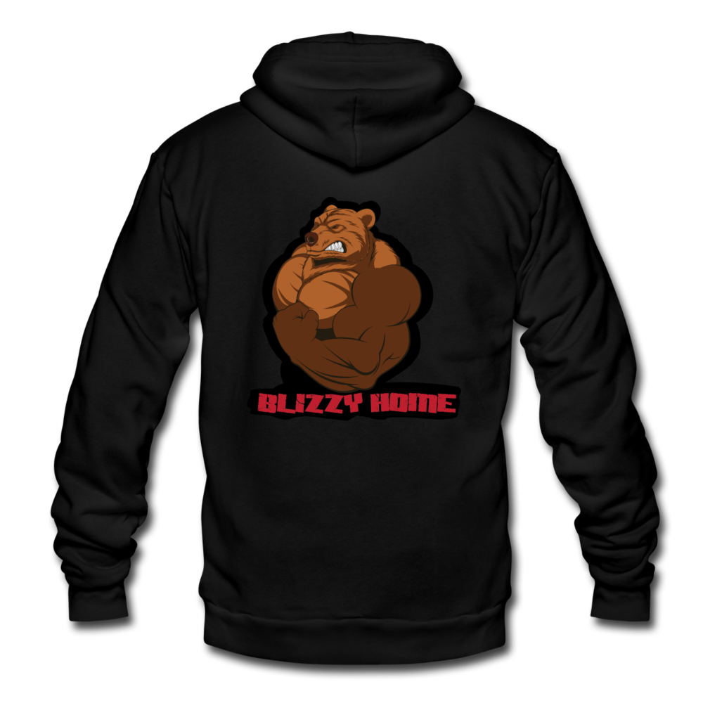 Blizzy Home Signature Zipped Hoodie - black