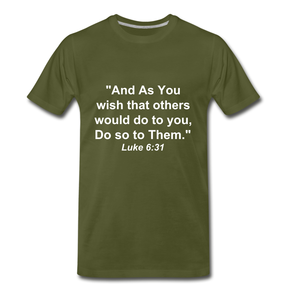 Do So To Them Tee. - olive green