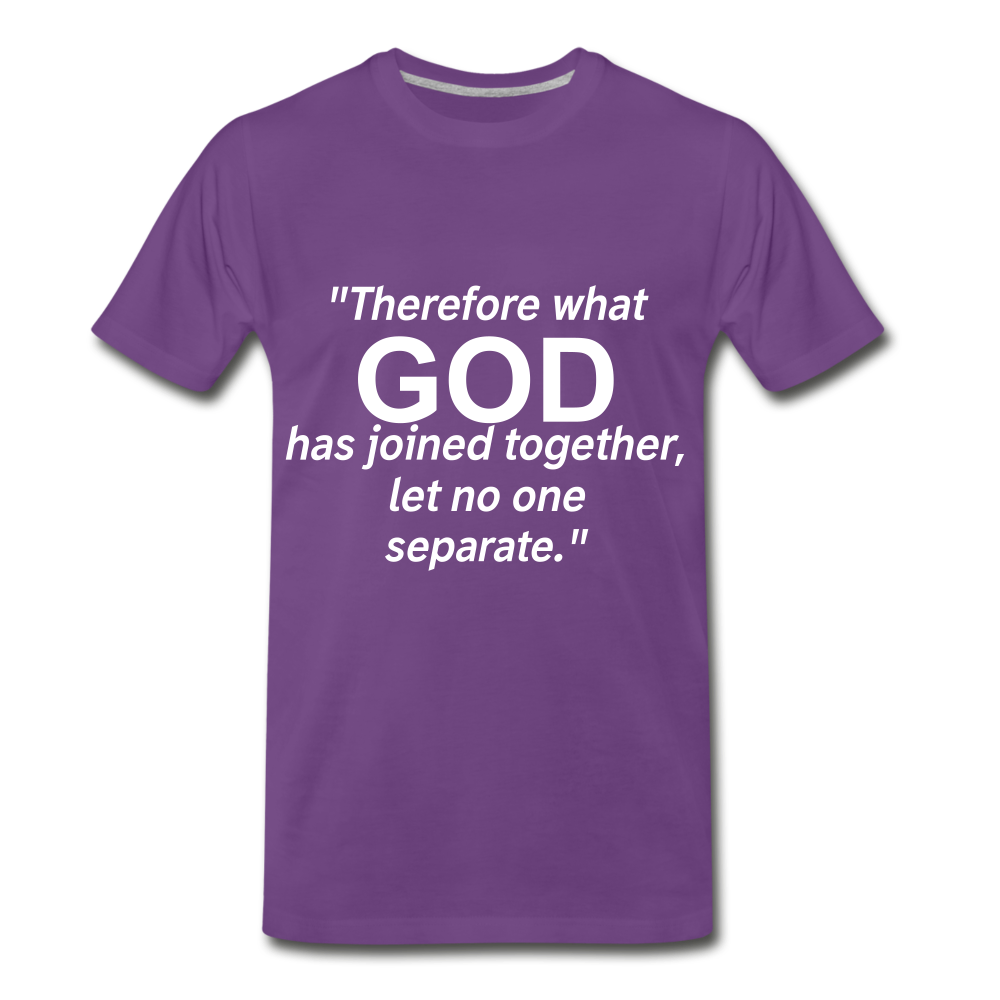 God Joined Let No One Separate Tee. - purple