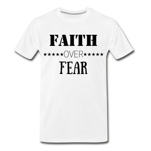 Faith Over Fear Tee. - white