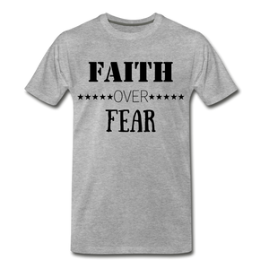 Faith Over Fear Tee. - heather gray