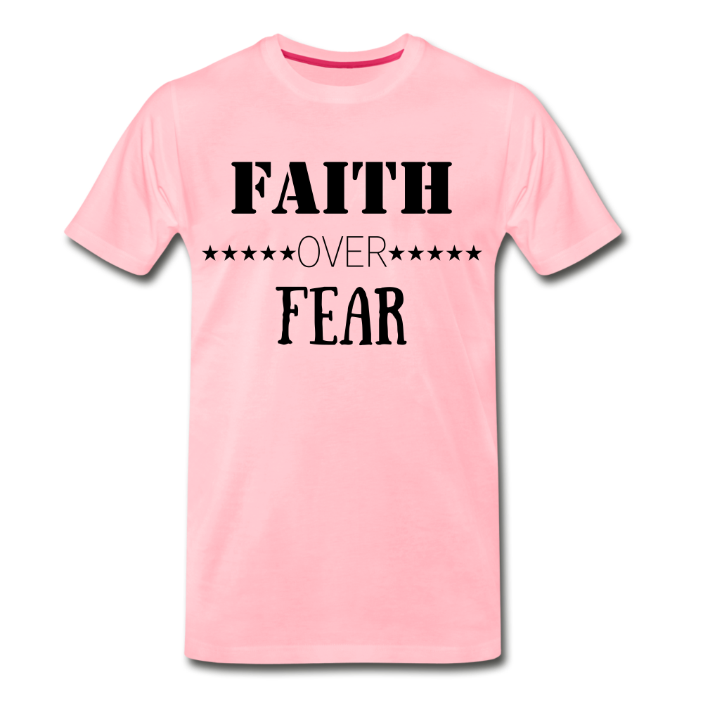 Faith Over Fear Tee. - pink