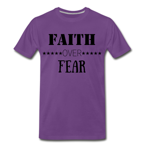 Faith Over Fear Tee. - purple