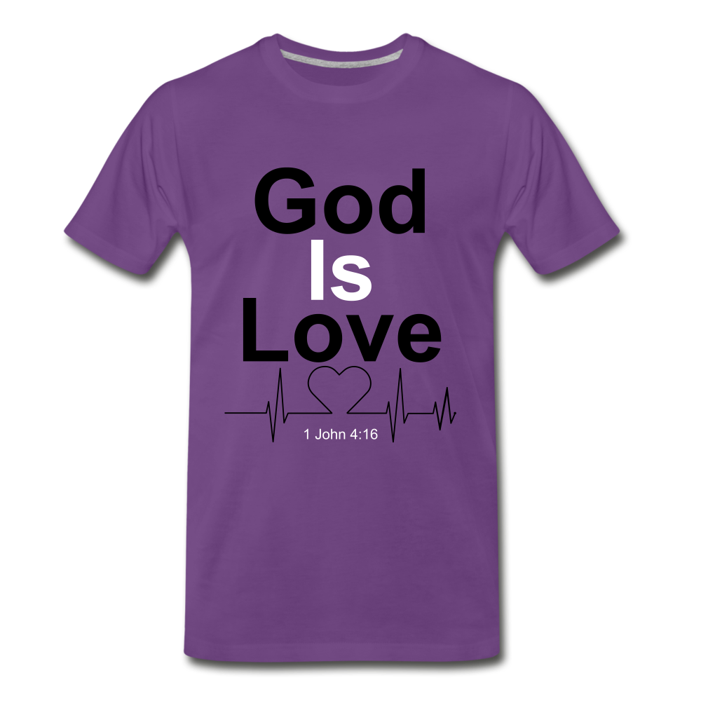 God Is Love Tee. - purple