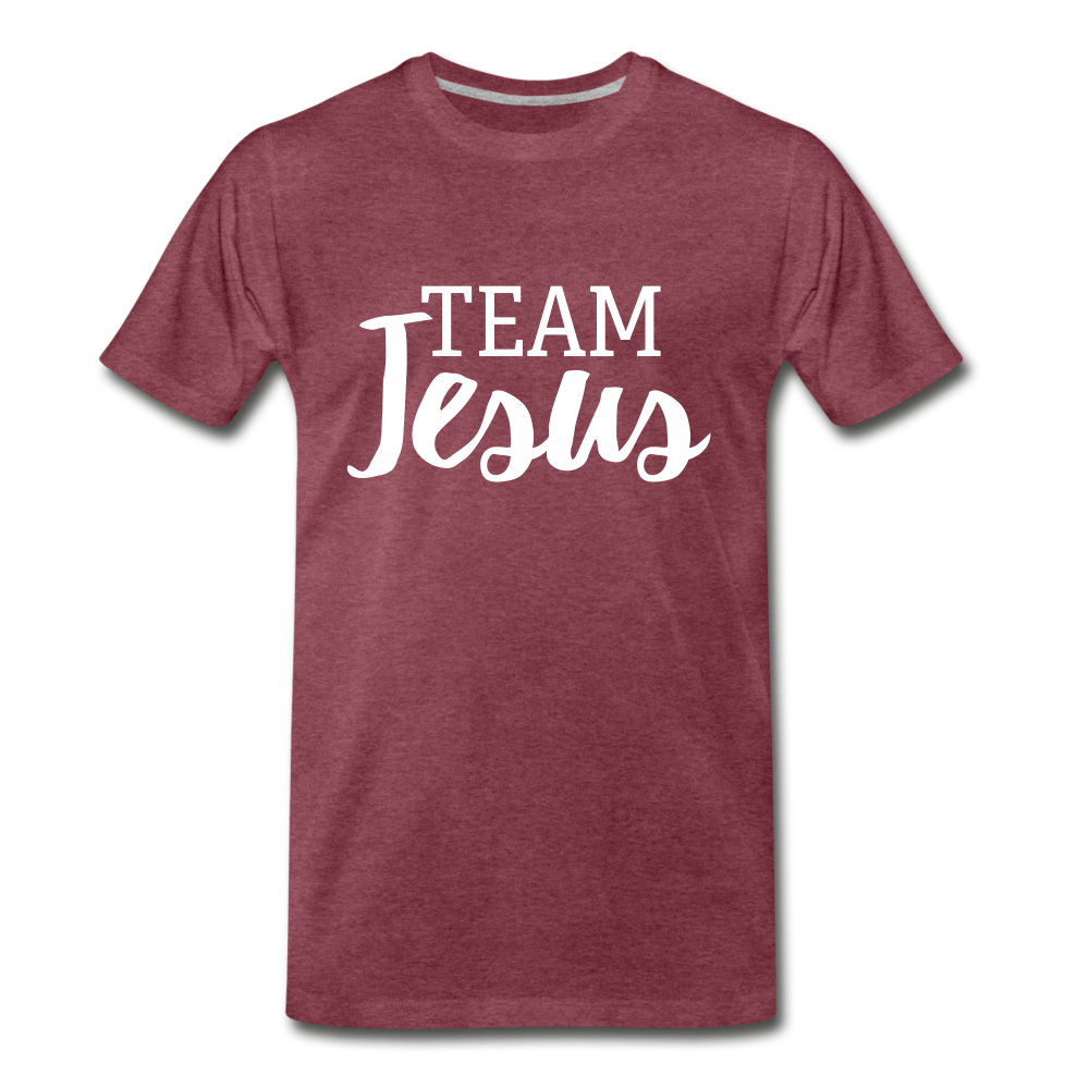 Team Jesus Tee. - heather burgundy