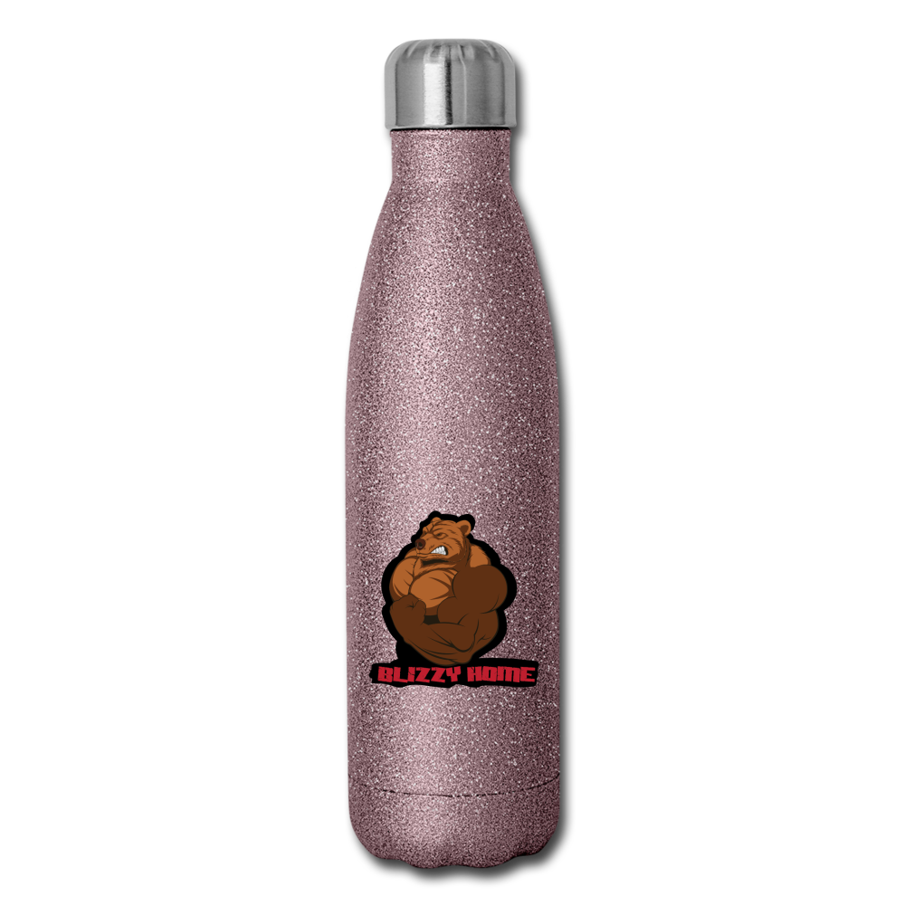 Blizzy Home  Signature Insulated Stainless Steel Water Bottle - pink glitter