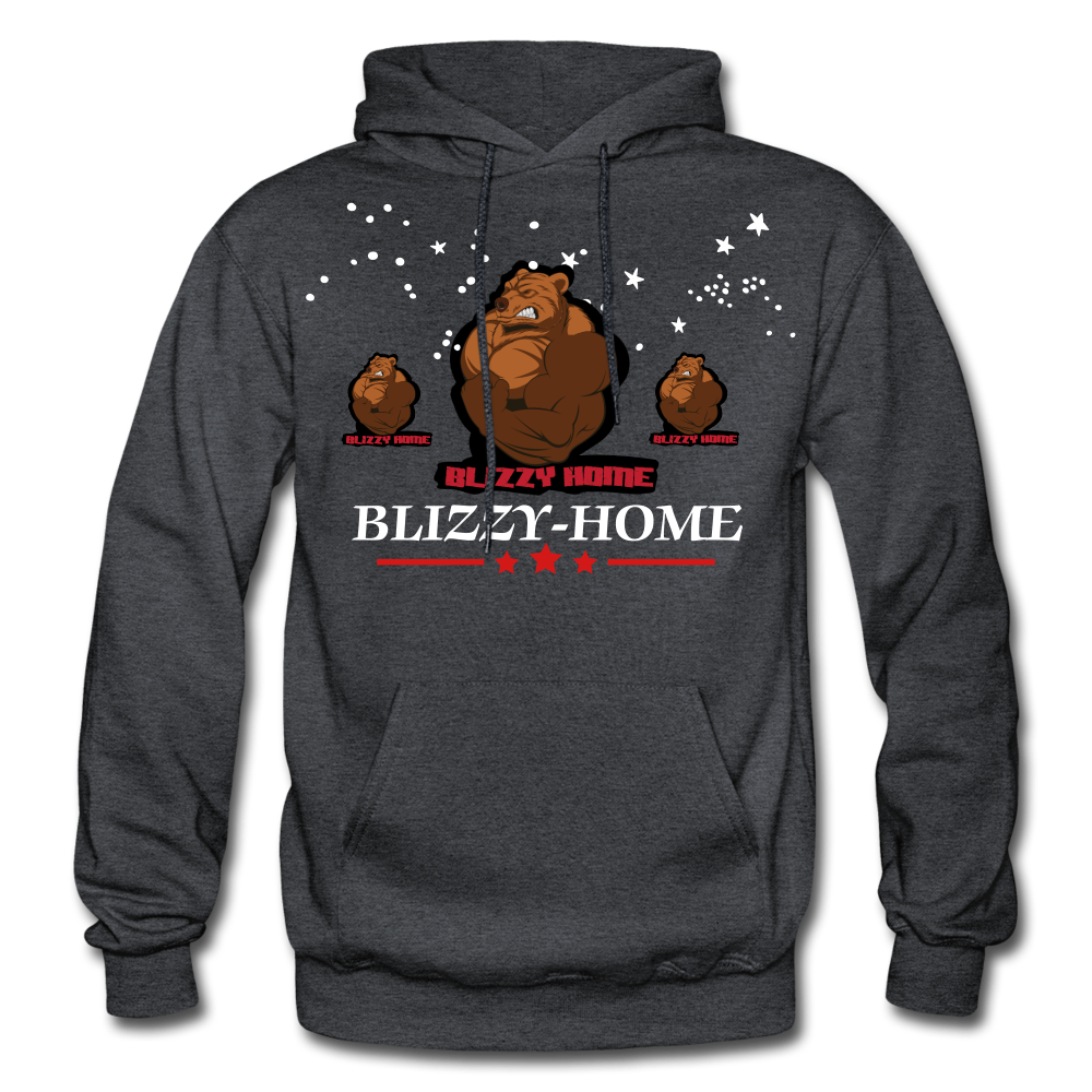 Blizzy Home Signature Stars Hoodie - charcoal gray