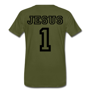 Blizzy Home Signature Jesus Tee - olive green