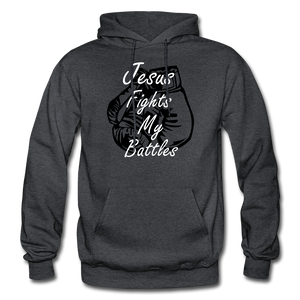 Jesus Fights - charcoal gray