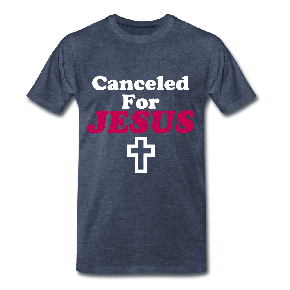 Canceled For Jesus Tee. - heather blue