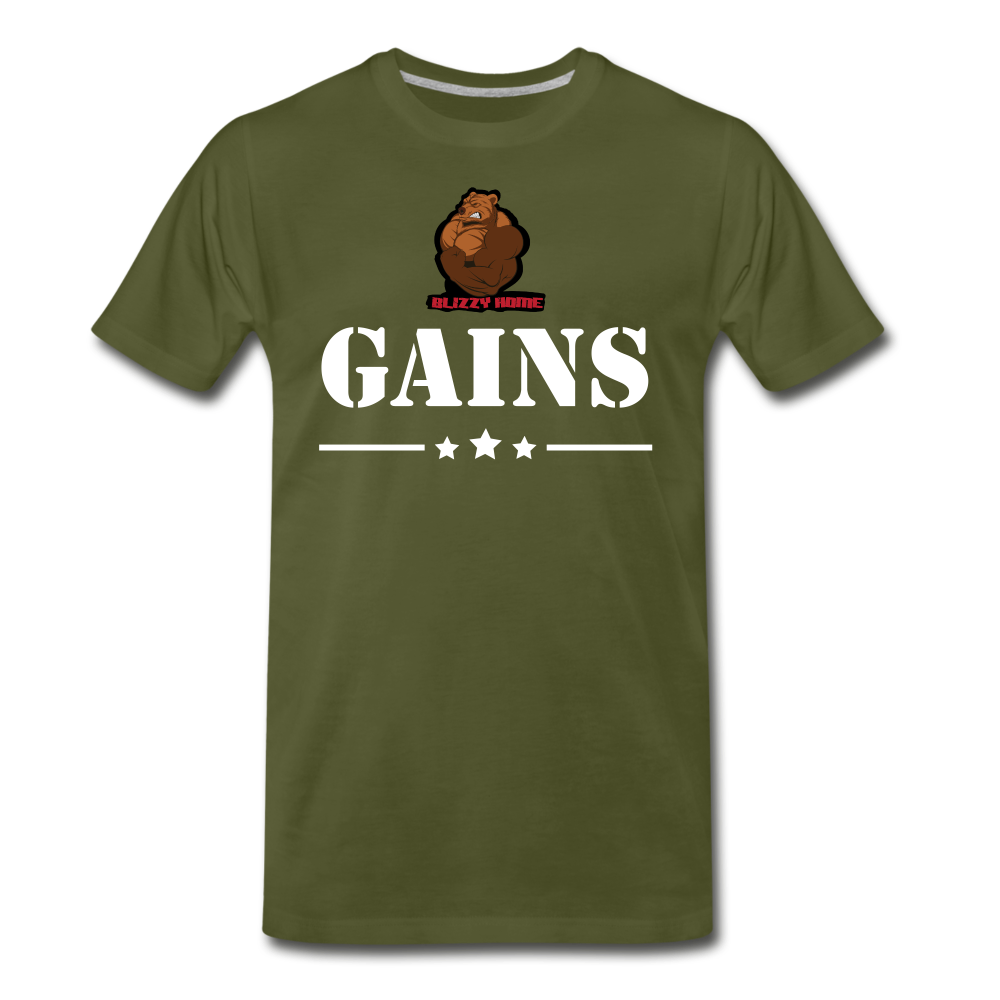 Gains signature tee - olive green