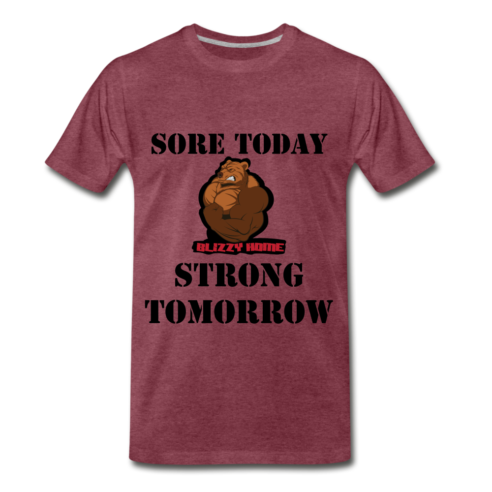 Strong Today signature tee - heather burgundy