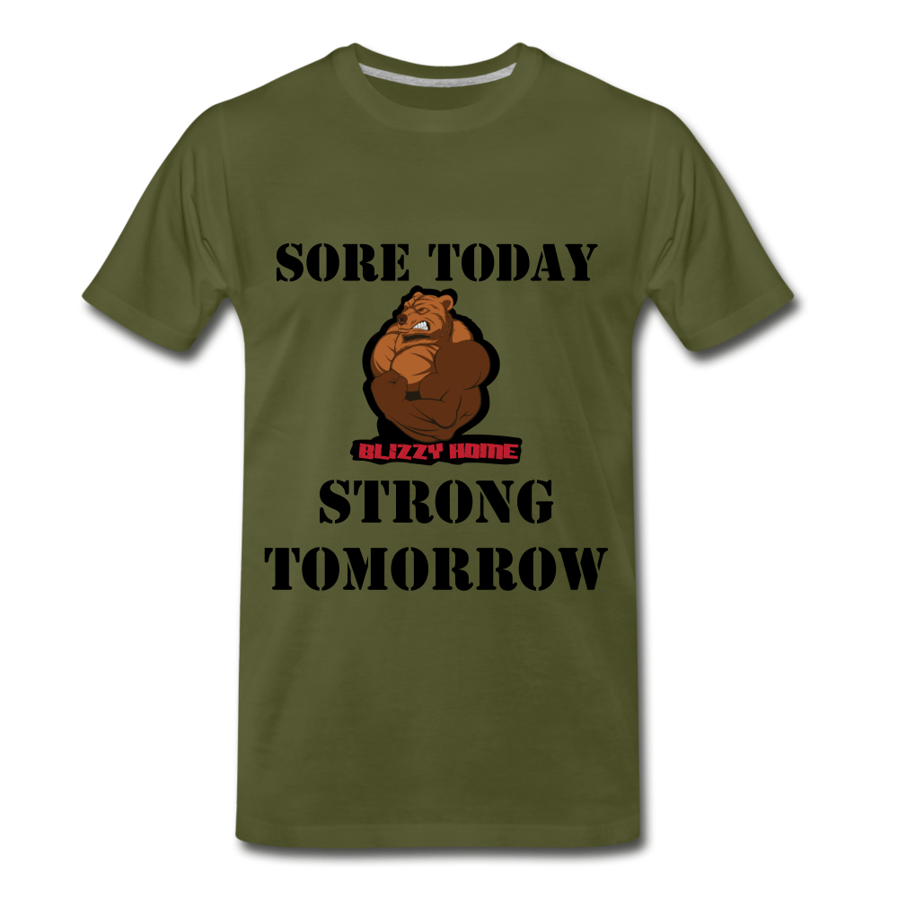 Strong Today signature tee - olive green