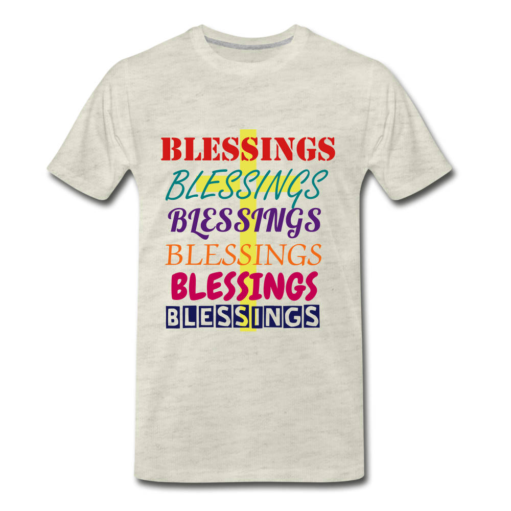 Many Blessings Tee. - heather oatmeal