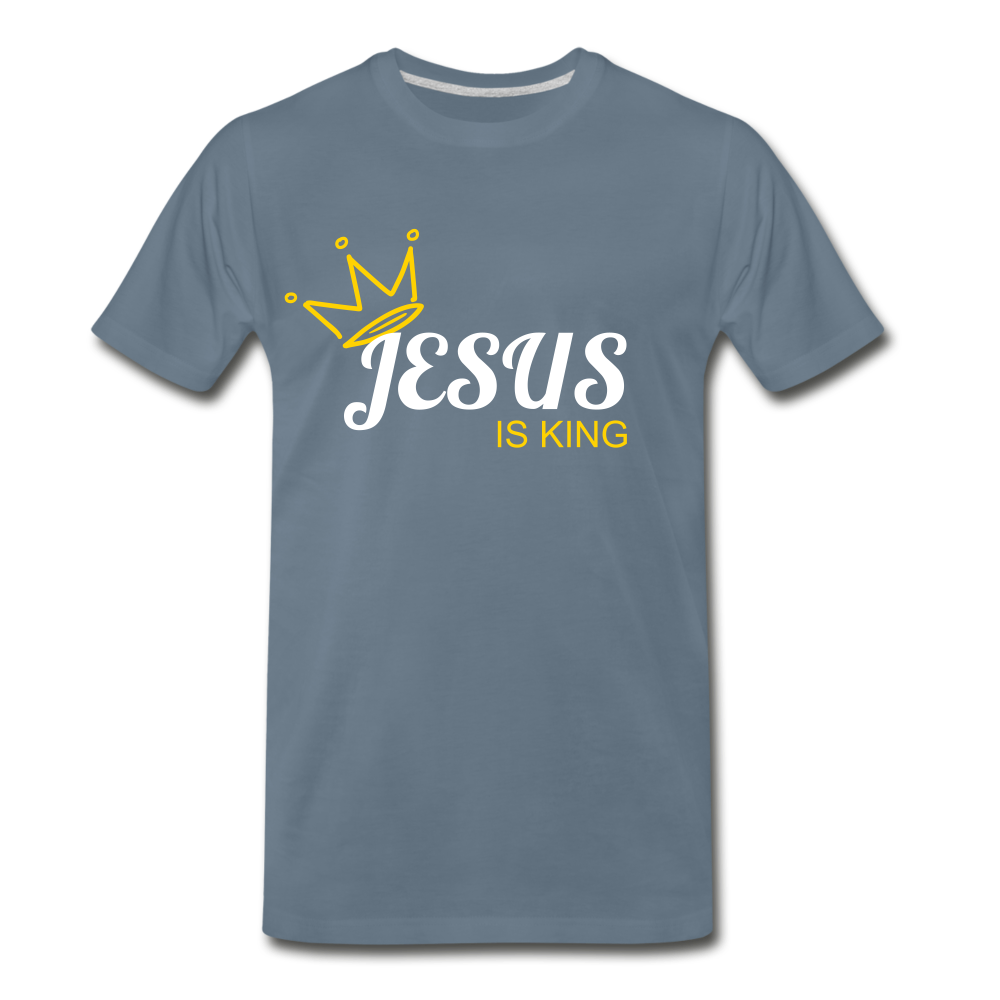 Jesus is King - steel blue