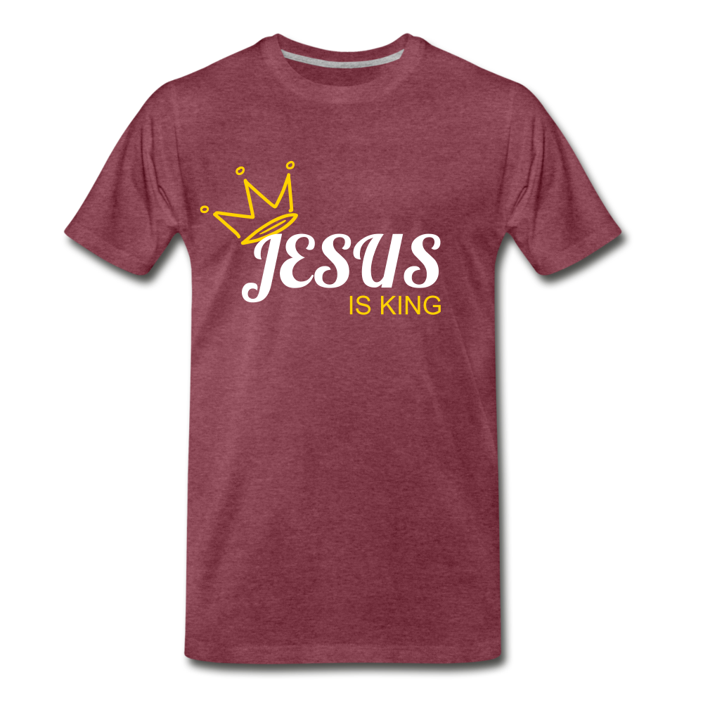 Jesus is King - heather burgundy