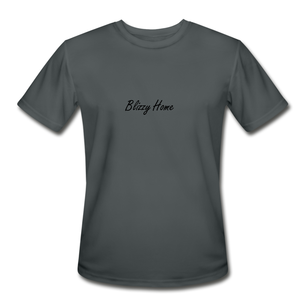 Blizzy Home Script Tee - charcoal