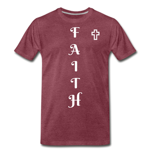 Vertical Faith - heather burgundy