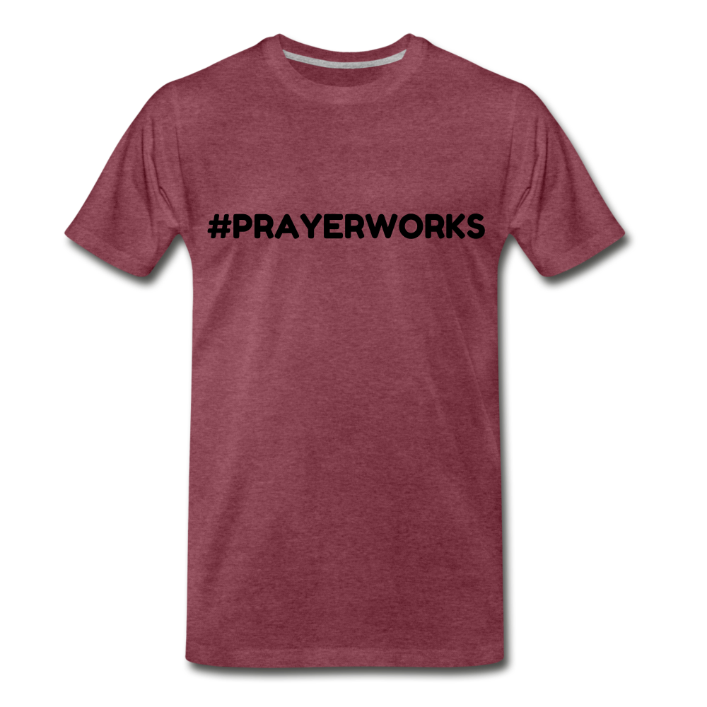 Prayer Works Tee - heather burgundy