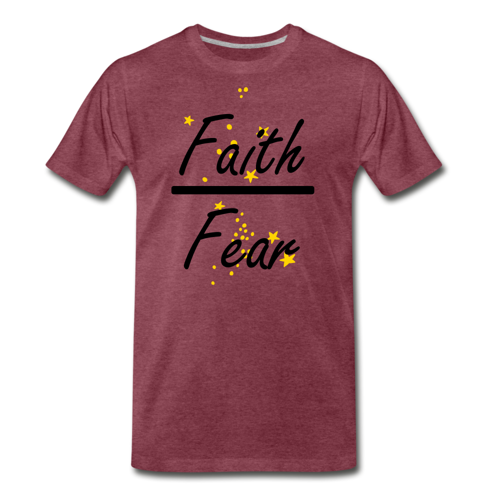 Faith Over Fear - heather burgundy