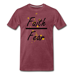 Faith Over Fear - heather burgundy