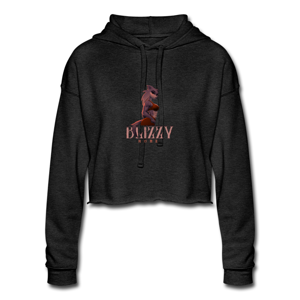 Blizzy Home She-Wolf Women's Cropped Hoodie - deep heather