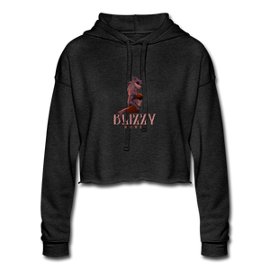 Blizzy Home She-Wolf Women's Cropped Hoodie - deep heather