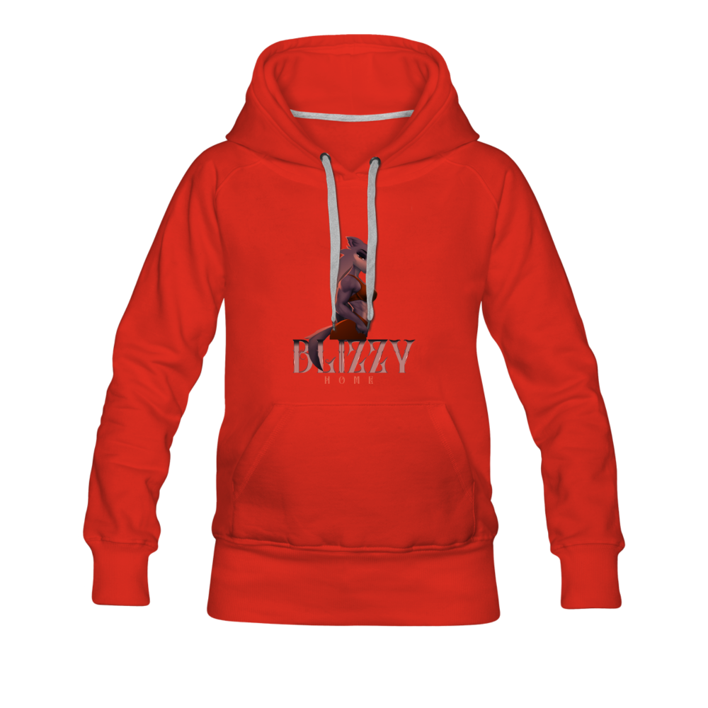 Women’s Premium Blizzy Home She-Wolf Hoodie - red