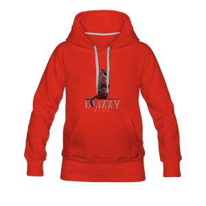 Women’s Premium Blizzy Home She-Wolf Hoodie - red