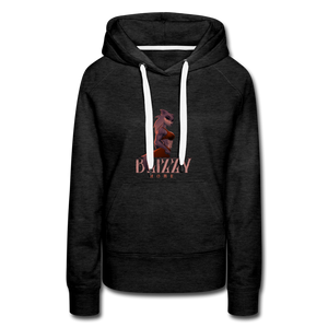 Women’s Premium Blizzy Home She-Wolf Hoodie - charcoal gray