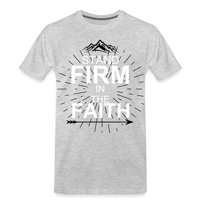 Stand Firm In Faith Tee - heather gray